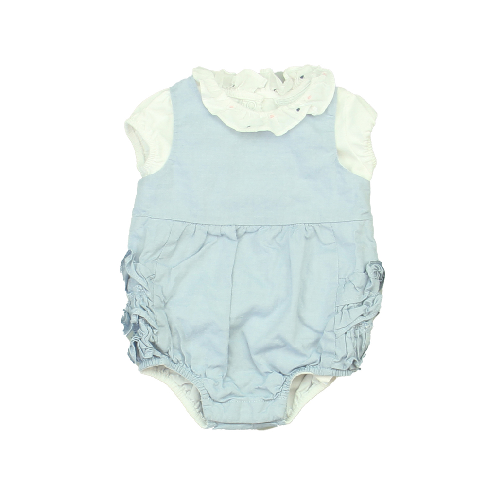 The Little White Company Girls Blue | White Apparel Sets size: 0-3 Months